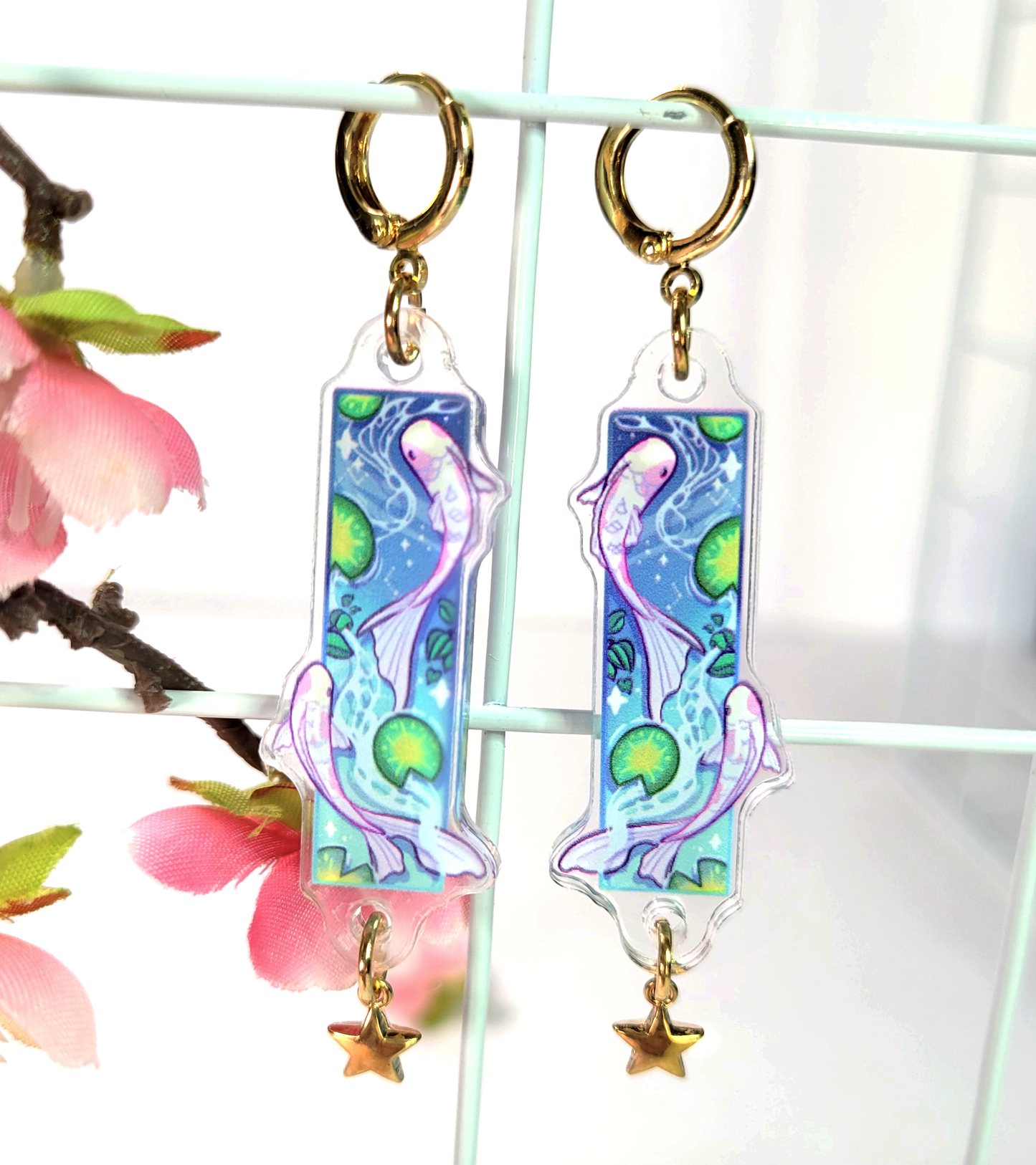 Pastel Koi Earrings